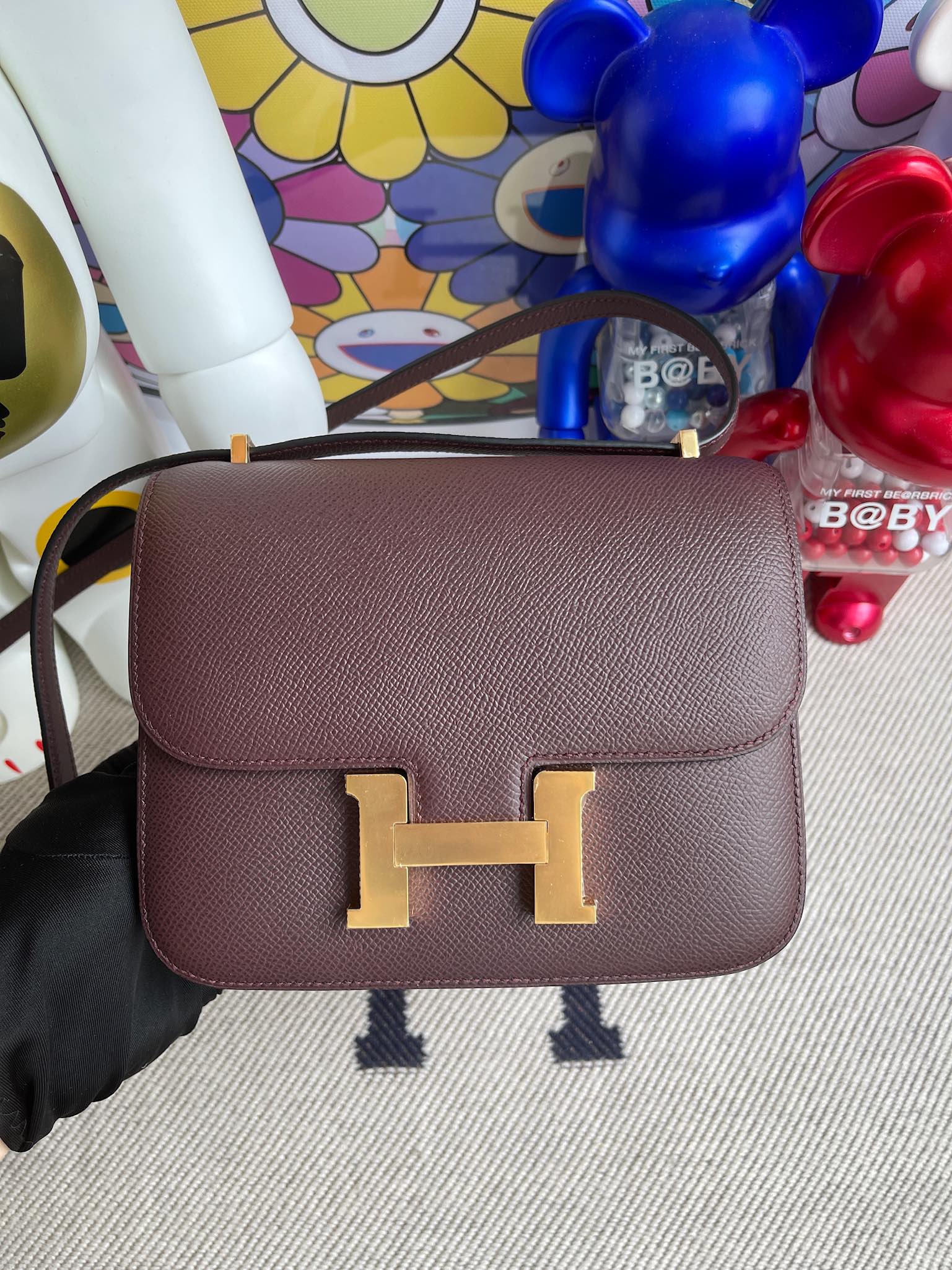 에르메스 콘스탄스18 브라운 금장 앱송